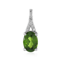 Ciondolo in argento con Diopside Russo
