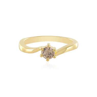 Anello in argento con Diamante Cioccolato I1