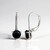Boucles d'oreilles en argent et Saphir noir