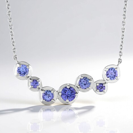 Collana in argento con Tanzanite
