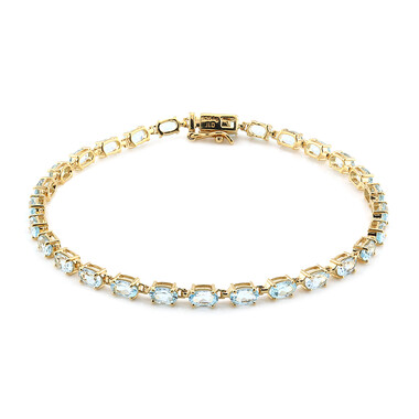 Bracciale in argento con Topazio Blu Cielo