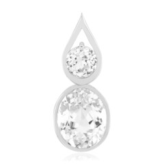 Zilveren hanger met een witte kunziet (Pallanova)