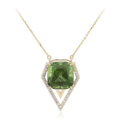 Ludwigit-Peridot-Goldcollier (de Melo)