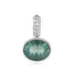 Ciondolo in argento con Fluorite Verde (MONOSONO COLLECTION)