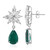 Forest Green Quartz Silver Earrings