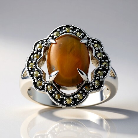 Anello in argento con Occhio di Tigre (Annette classic)