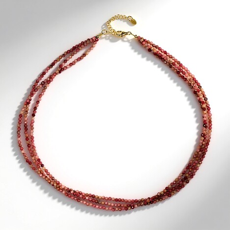 Collier en argent et Rhodonite