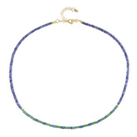 Zilveren halsketting met Zambia-smaragdstenen (Riya)