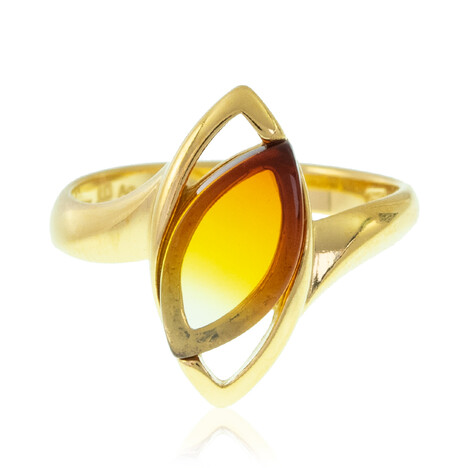 Anello in argento con Ambra Baltica (dagen)