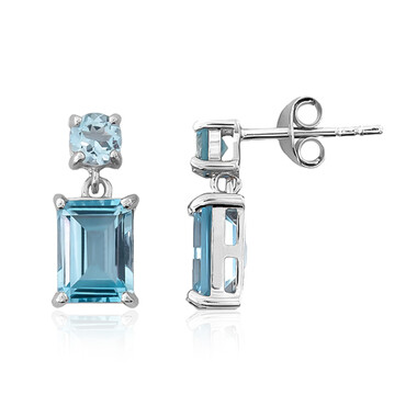 Orecchini in argento con Topazio Blu Cielo
