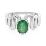 Zilveren ring met een Bahia-smaragd