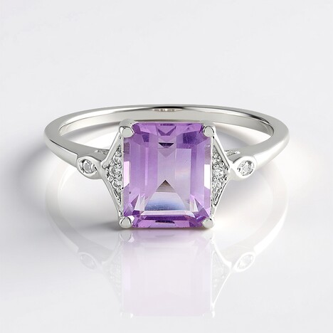 Anello in argento con Ametista Rose de France
