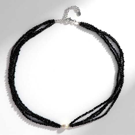 Collana in argento con Perla d'Acqua Dolce Bianca