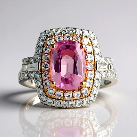 Anello in oro con Spinello Rosa (CIRARI)