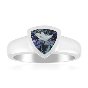 Unheated Tanzanite Silver Ring