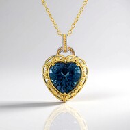 Collier en argent et Topaze bleu de Londres (Gems en Vogue)