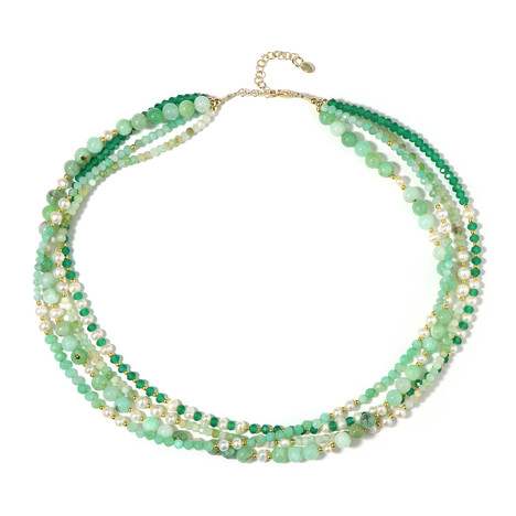 Collana in argento con Crisoprasio (Riya)