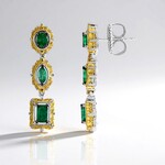 Orecchini in argento con Smeraldo Zambia (Gems en Vogue)