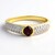 Anello placcato in oro con Rodolite Brasiliana