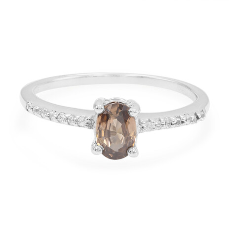 Bague en argent et Zircon cannelle