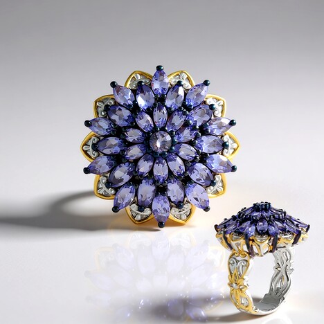 Anello in argento con Tanzanite (Gems en Vogue)