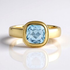 Anello in argento con Topazio Blu Cielo