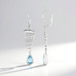Orecchini in argento con Topazio Blu Cielo (MONOSONO COLLECTION)