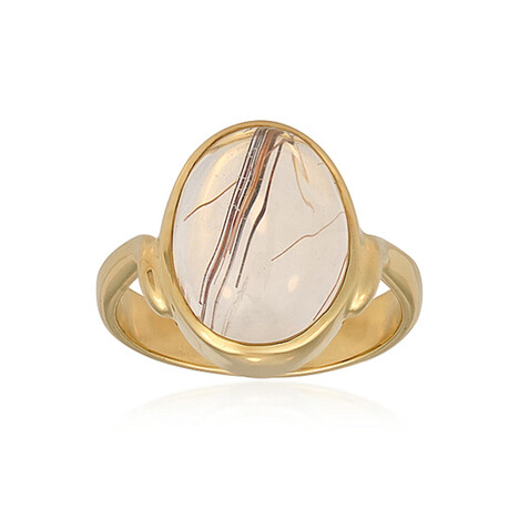 Anello in argento con Quarzo Rutilato (Bali Barong)