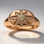 Anello in oro con Diamante Rose de France SI1 di Argyle (Annette)