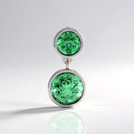 Emerald Green Quartz Silver Pendant (MONOSONO COLLECTION)