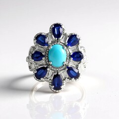 Anello in argento con Turchese Sleeping Beauty