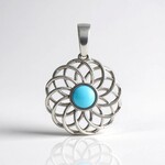 Pendentif en argent et Turquoise Sleeping Beauty (Ornaments by de Melo)