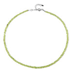 Peridot-Silberhalskette