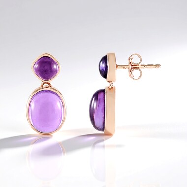 Moroccan Amethyst Silver Earrings
