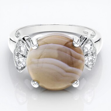 Botswana-Achat-Silberring