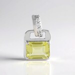 Ciondolo in argento con Quarzo Ouro Verde