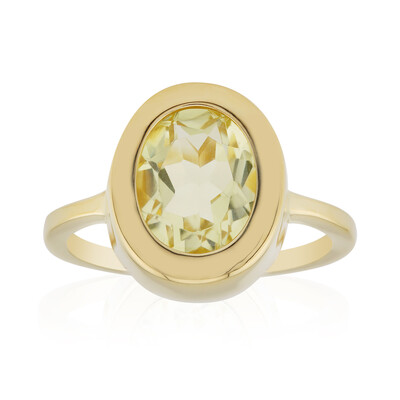 Anello in argento con Citrino Limone (MONOSONO COLLECTION)