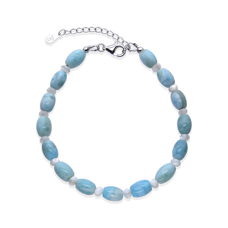 Larimar-Silberarmband