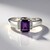Anello in argento con Ametista Zambiana
