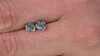 Pendientes en plata con Topacio azul suizo