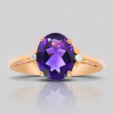 Anello in oro con Ametista