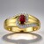 Anello in oro con Rubino Songea