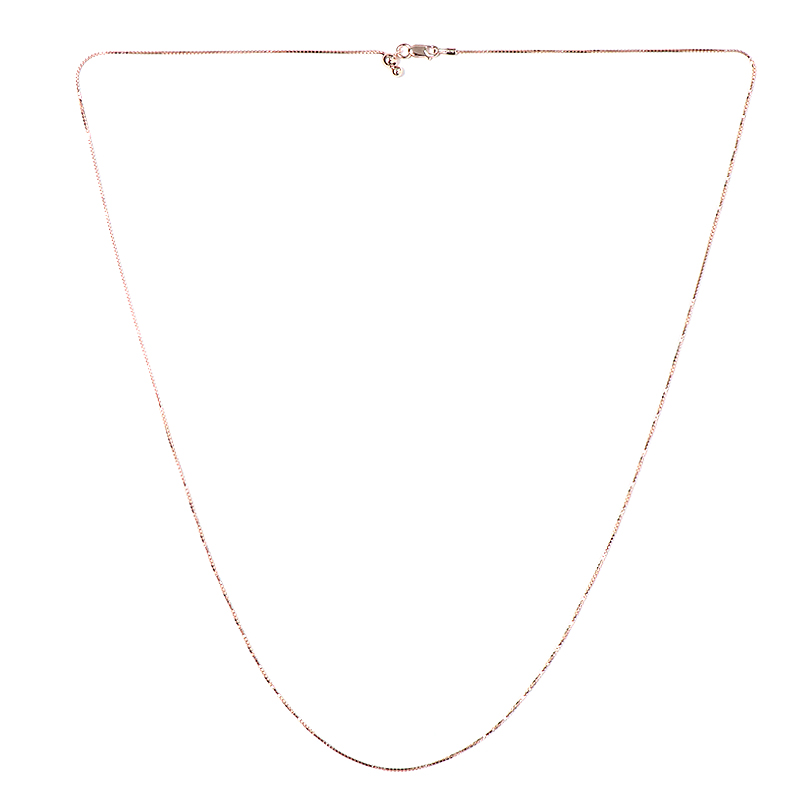 Rose-Gold Plated 925 Silver Venetian Chain, 61cm