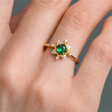 AAA-Sambia-Smaragd-Goldring (CIRARI)