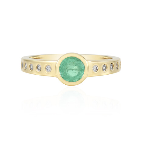 Colombian Emerald Silver Ring