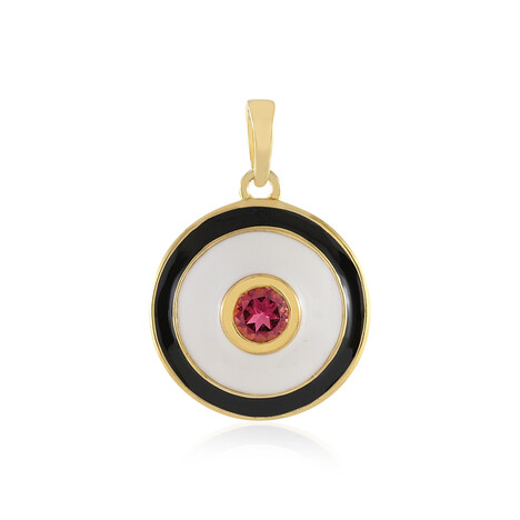 Zilveren hanger met een Braziliaanse roze toermalijn (M de Luca)