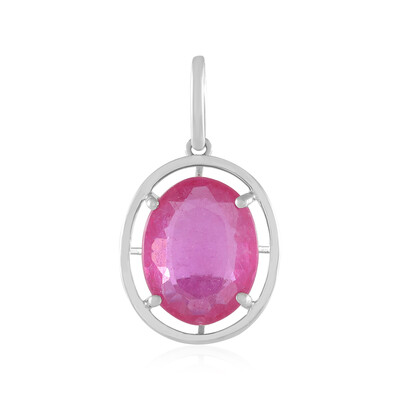 Pinkfarbener Madagaskar-Saphir-Platinanhänger
