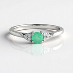 Anello in argento con Smeraldo Colombiano