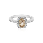 Anillo en plata con Zircón amarillo canario