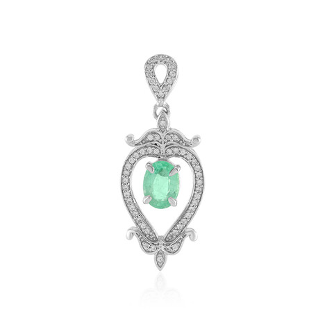 Colgante en plata con Esmeralda de Colombia